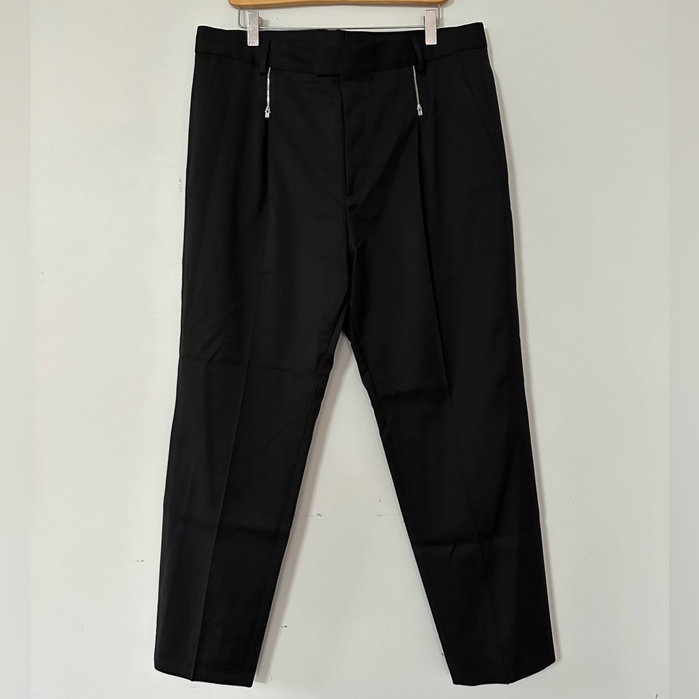 Hugo Boss black straight leg trousers